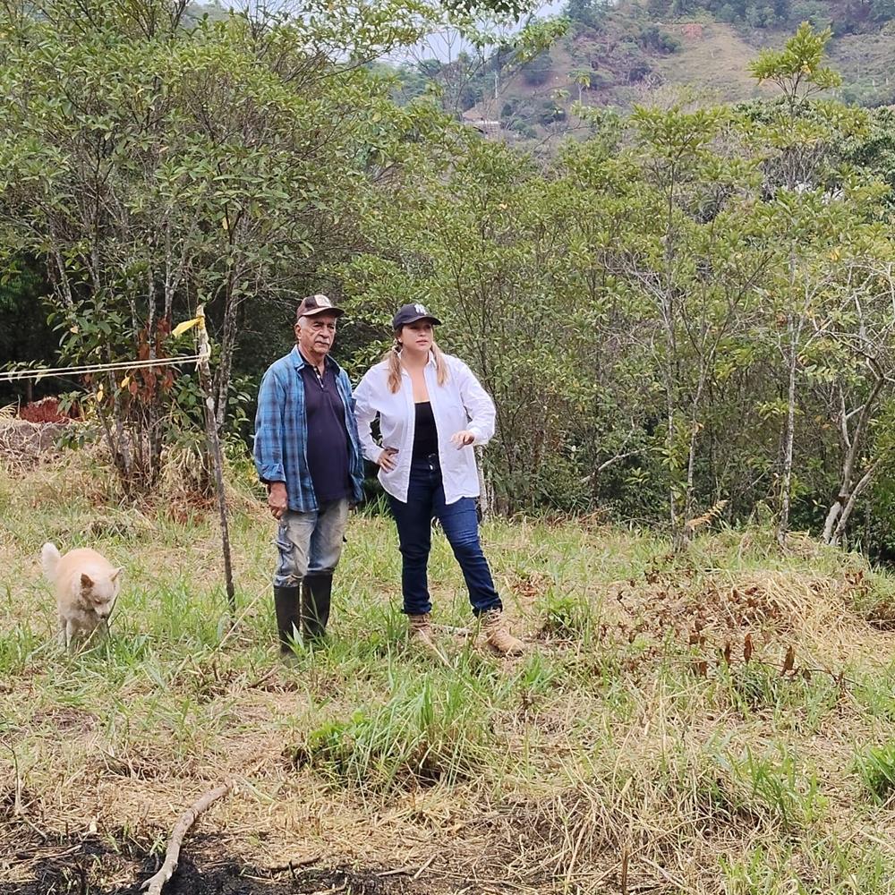 Visita al terreno de Terra Valle, entre guaduales y árboles